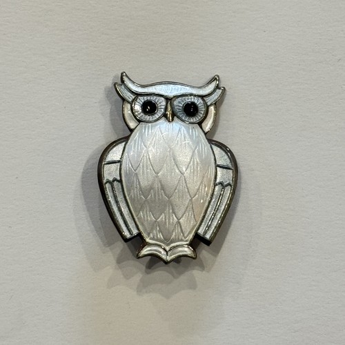 David andersen owl pin - david, white
